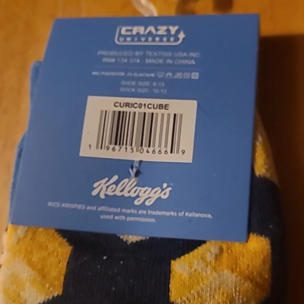 NWT Rice Krispy themed socks 4 oar Size 9-13 - Picture 6 of 6